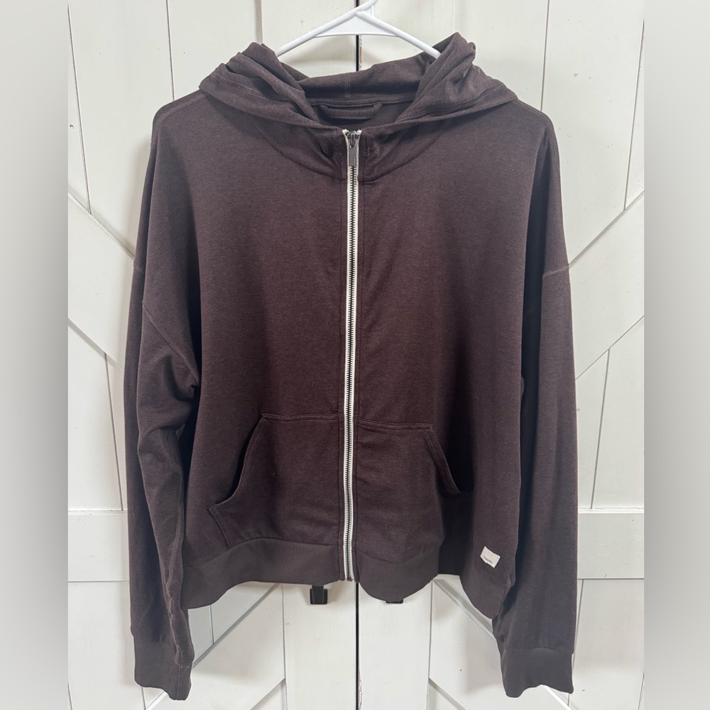 Vuori Brown Full-Zip Hoodie